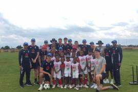 England Under 19's spend a day at South African township