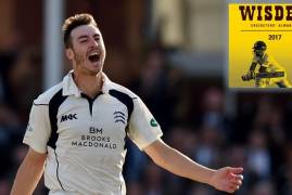 Toby Roland-Jones named as one of five Wisden Cricketers of the Year