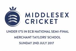 Middlesex Under 17's in ECB National semi-finals this Sunday at Merchant Taylors'