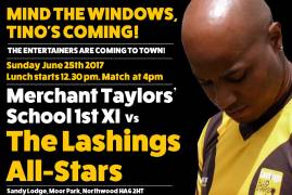 Don't miss the Lashing All-Stars at Merchant Taylors' School this Sunday