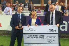 Toby Roland-Jones named as Middlesex CCC’s Brooks Macdonald Player of the Month for June 2016