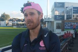 JAMES HARRIS INTERVIEW AFTER DAY ONE OF BOB WILLIS TROPHY ACTION AGAINST ESSEX