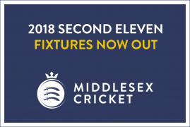 MIDDLESEX SECOND ELEVEN 2018 FIXTURES ANNOUNCED...