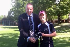 Beth Morgan brings up the hundred for Middlesex