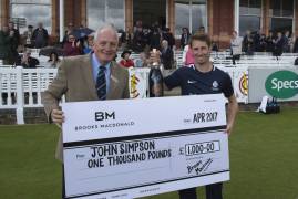 John Simpson named as the Middlesex Cricket Brooks Macdonald Player of the Month for April