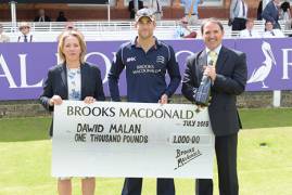 Dawid Malan named July Player of the Month